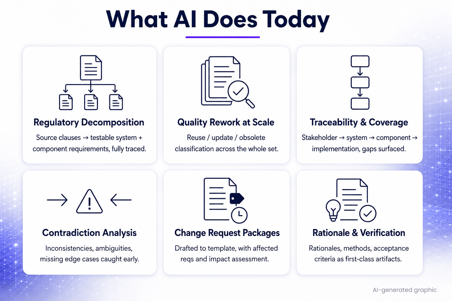 Your requirements are already behind. AI can close the gap.